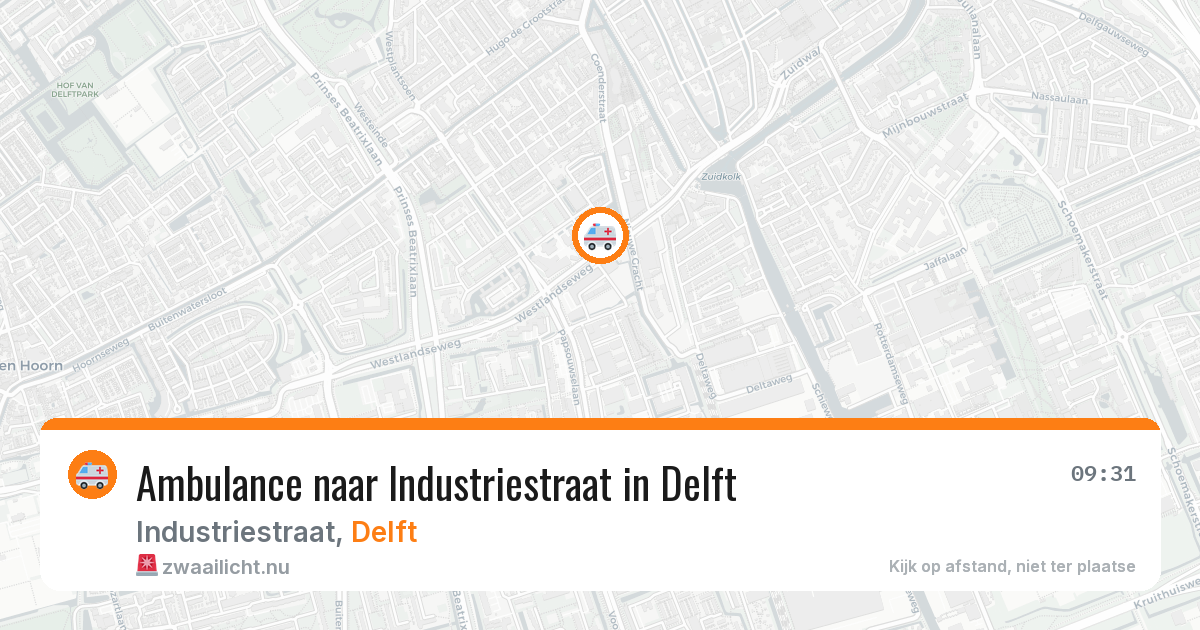 Ambulance naar Industriestraat in Delft — 12 mei 2026