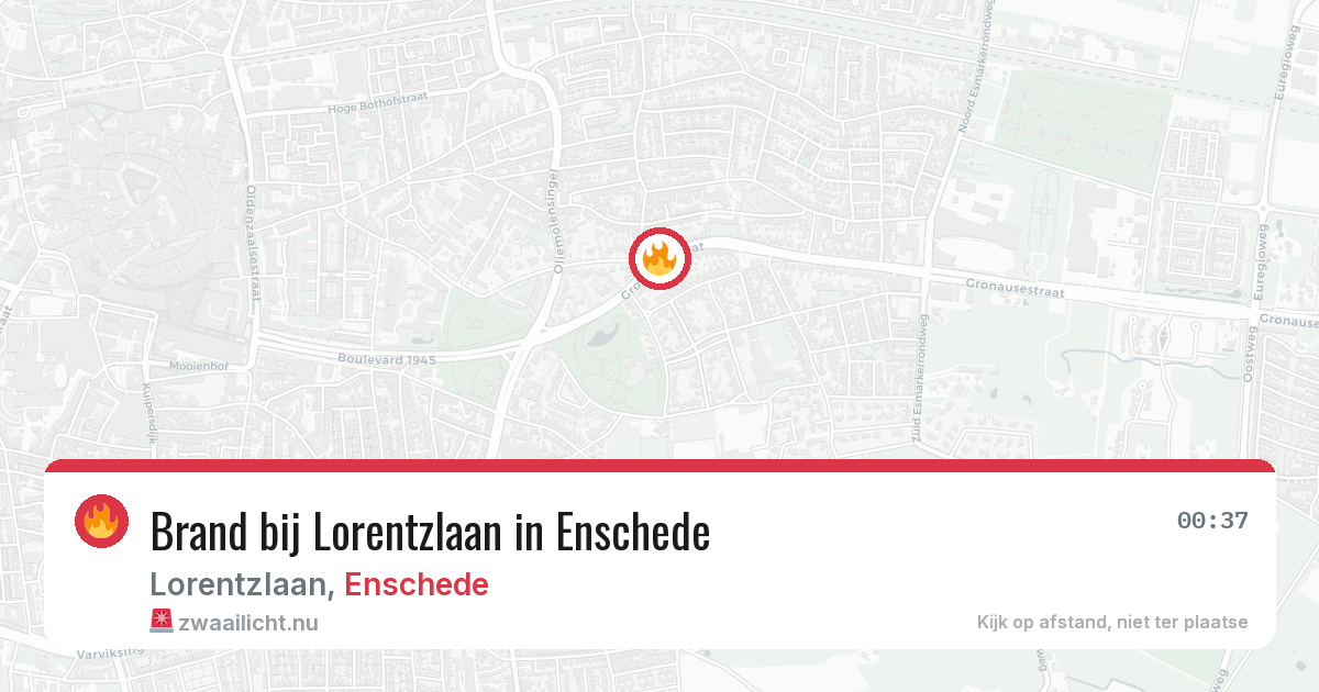 Brand bij Lorentzlaan in Enschede — 13 mei 2026