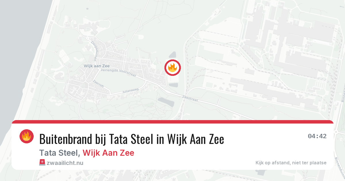 Buitenbrand bij Tata Steel in Wijk Aan Zee — 25 apr 2026