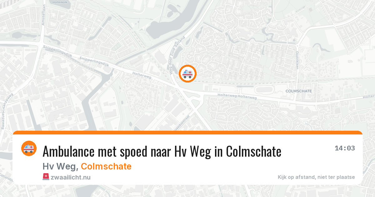 Ambulance met spoed naar Hv Weg in Colmschate — 24 jul 2026
