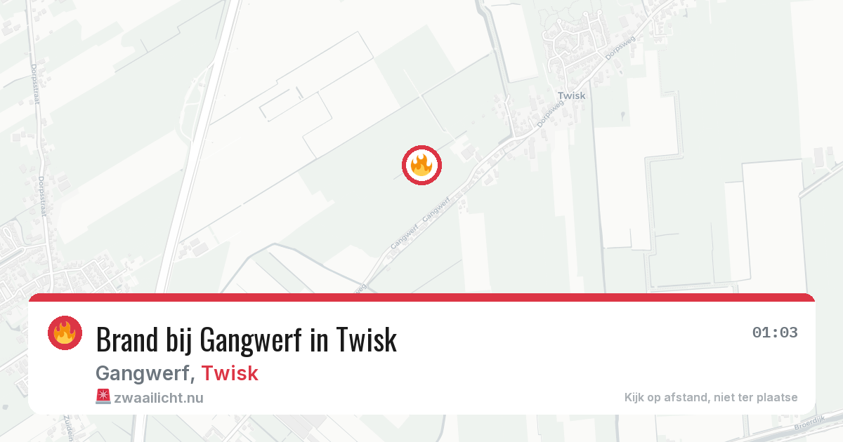 Brand bij Gangwerf in Twisk — 23 apr 2026