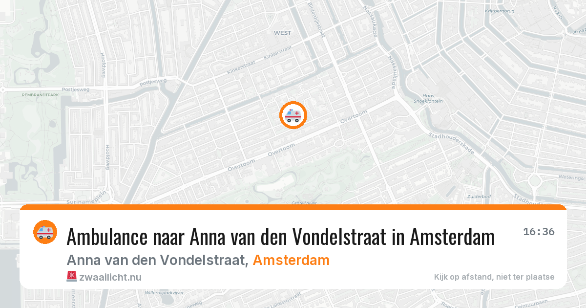 Ambulance naar Anna van den Vondelstraat in Amsterdam — 23 jul 2026