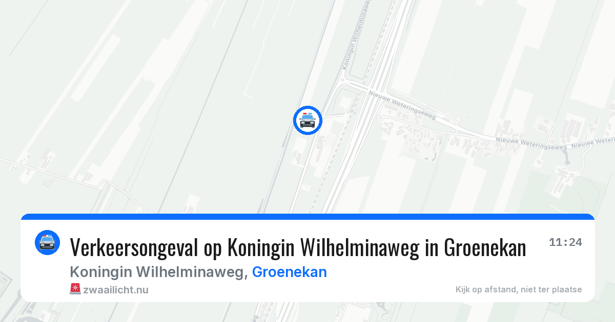 Verkeersongeval op Koningin Wilhelminaweg in Groenekan — 11 jul 2026