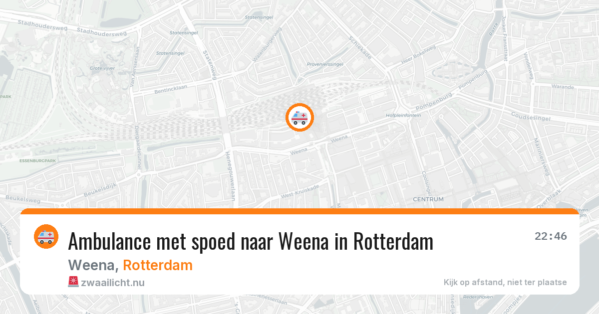 Ambulance met spoed naar Weena in Rotterdam — 20 jul 2026