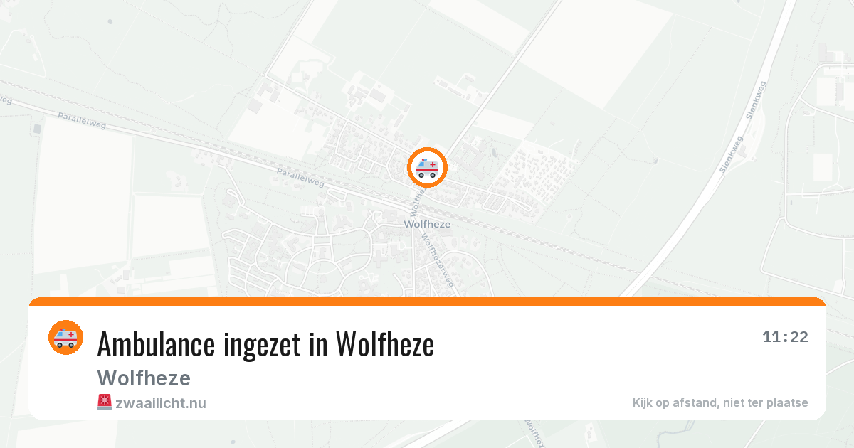 Ambulance ingezet in Wolfheze — 12 jul 2026