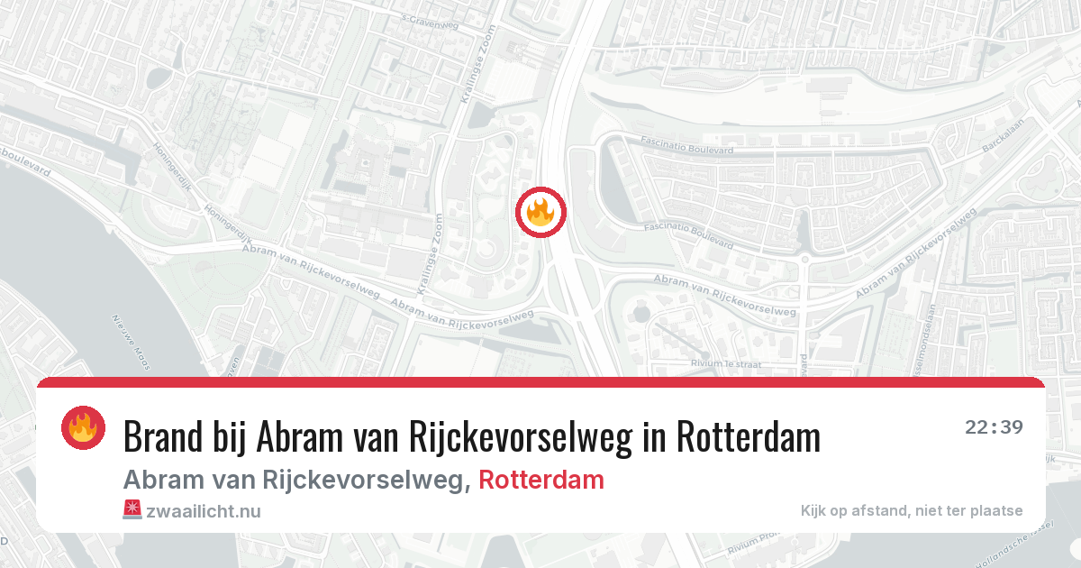 Brand bij Abram van Rijckevorselweg in Rotterdam — 19 mrt 2026