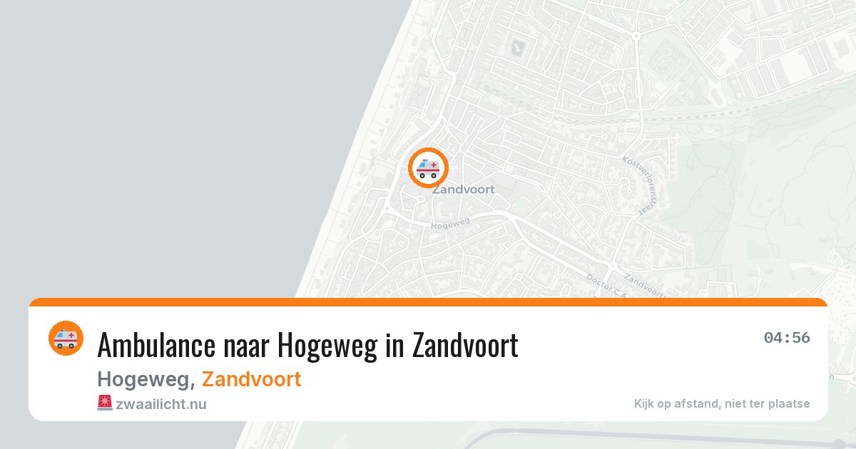 Ambulance naar Hogeweg in Zandvoort — 19 mei 2026