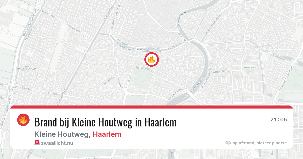 Brand bij Kleine Houtweg in Haarlem — 18 jul 2026