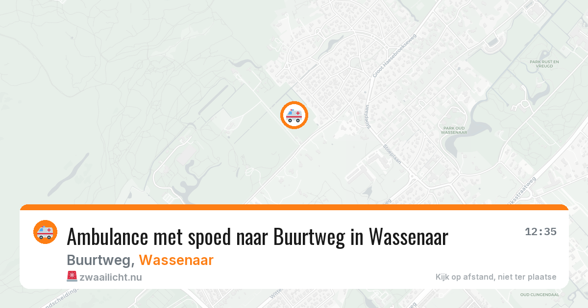 Ambulance met spoed naar Buurtweg in Wassenaar — 11 jul 2026
