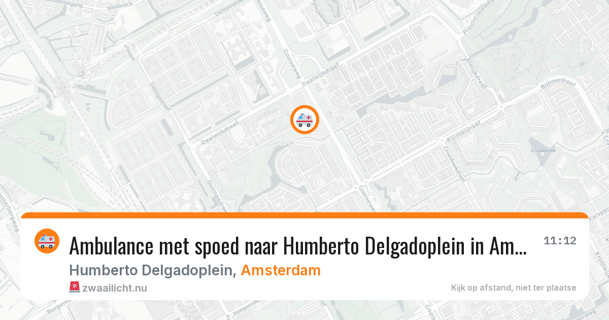 Ambulance met spoed naar Humberto Delgadoplein in Amsterdam — 14 jul 2026