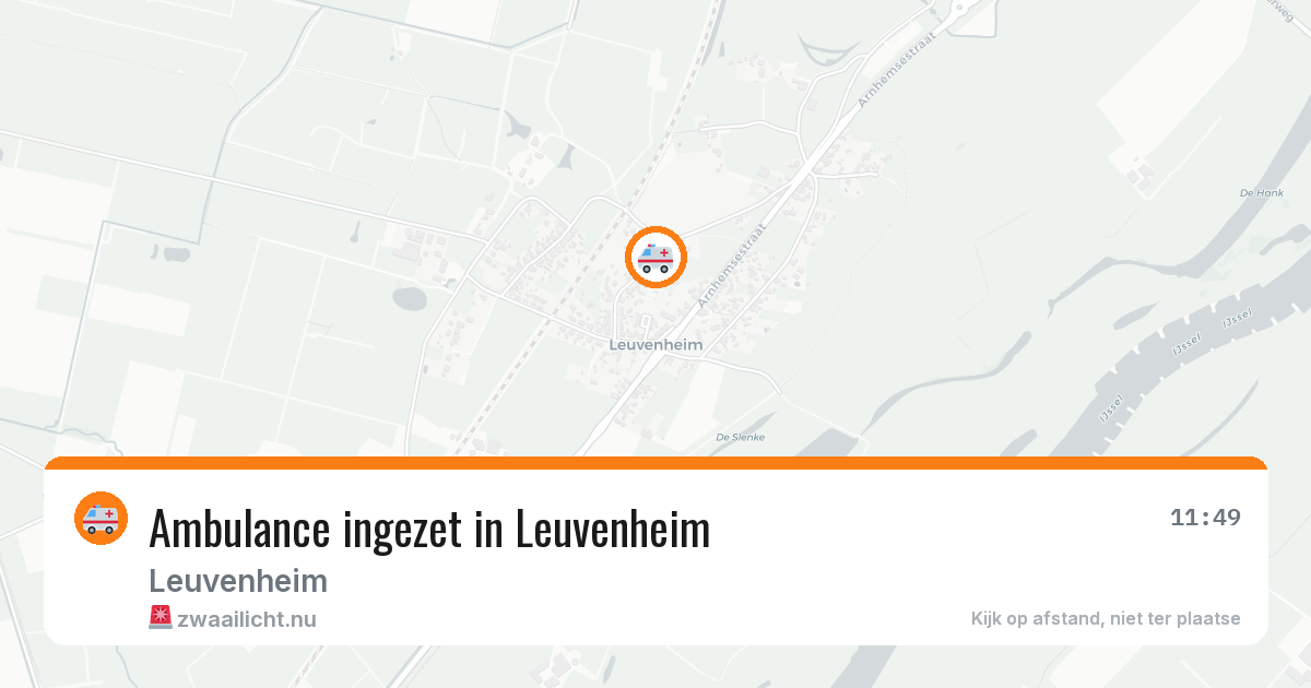 Ambulance ingezet in Leuvenheim — 18 jul 2026