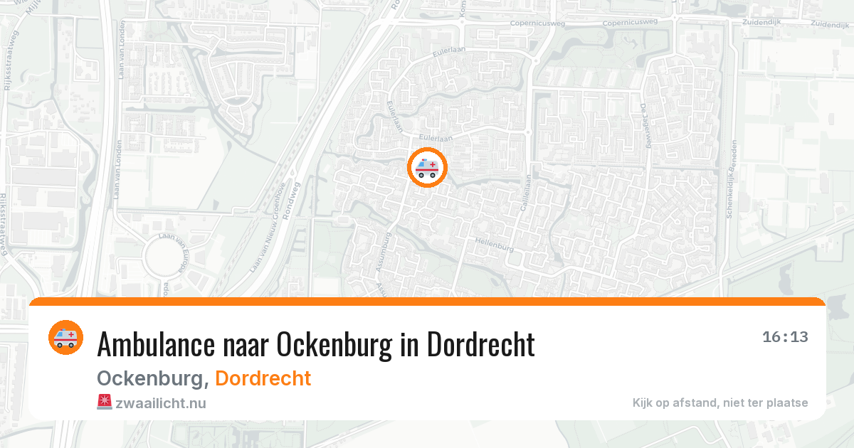 Ambulance naar Ockenburg in Dordrecht — 14 mrt 2026