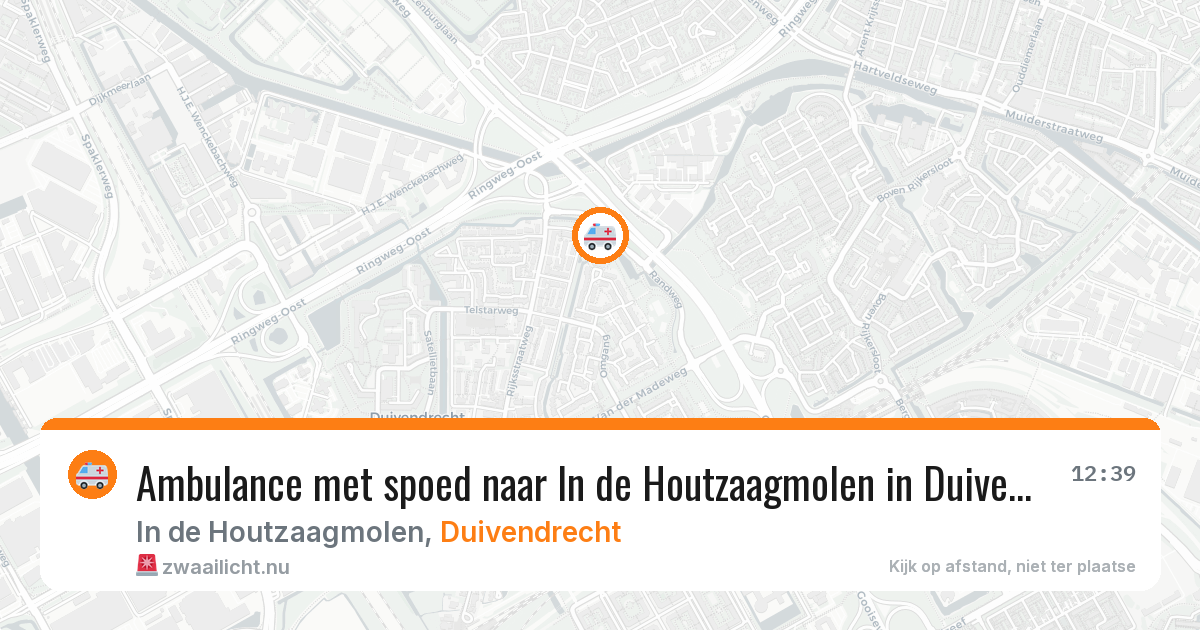 Ambulance met spoed naar In de Houtzaagmolen in Duivendrecht — 24 jul 2026