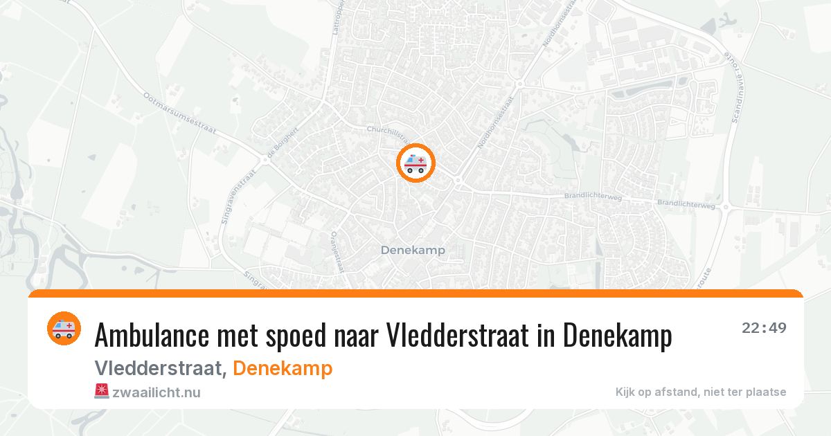 Ambulance met spoed naar Vledderstraat in Denekamp — 9 mei 2026