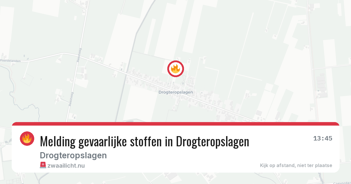 Melding gevaarlijke stoffen in Drogteropslagen — 28 mei 2026