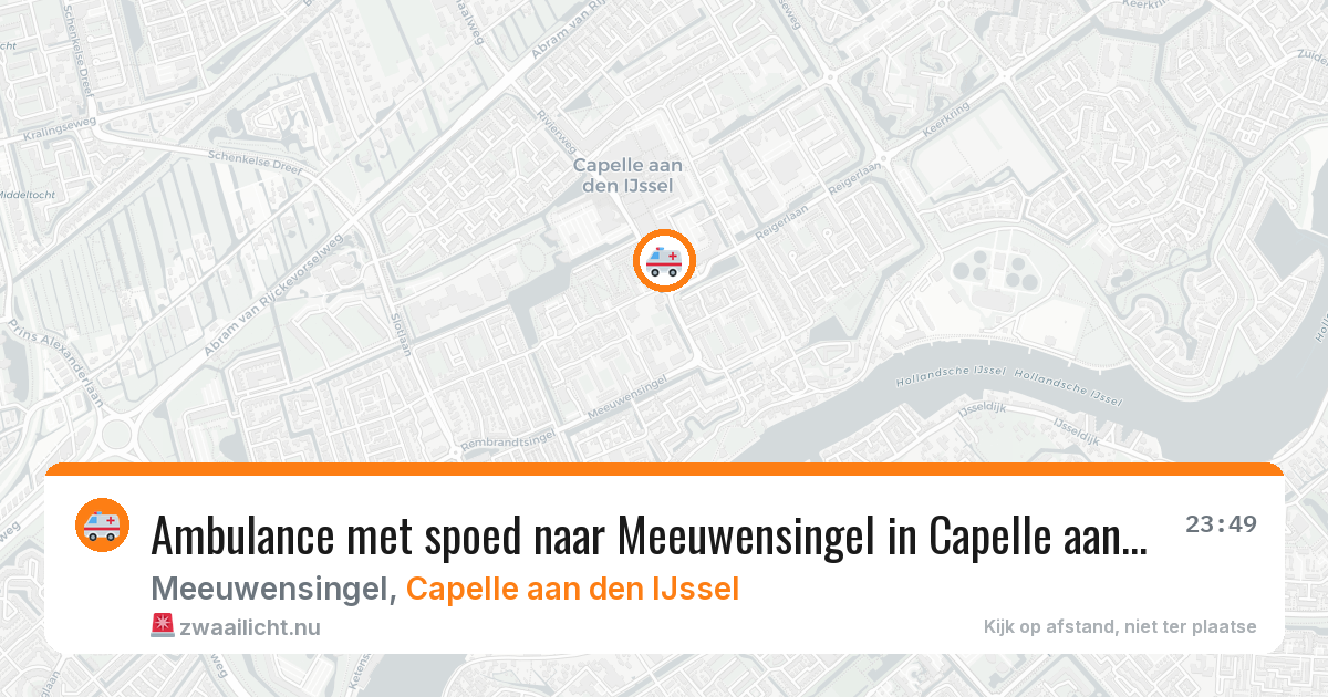 Ambulance met spoed naar Meeuwensingel in Capelle aan den IJssel — 17 jul 2026