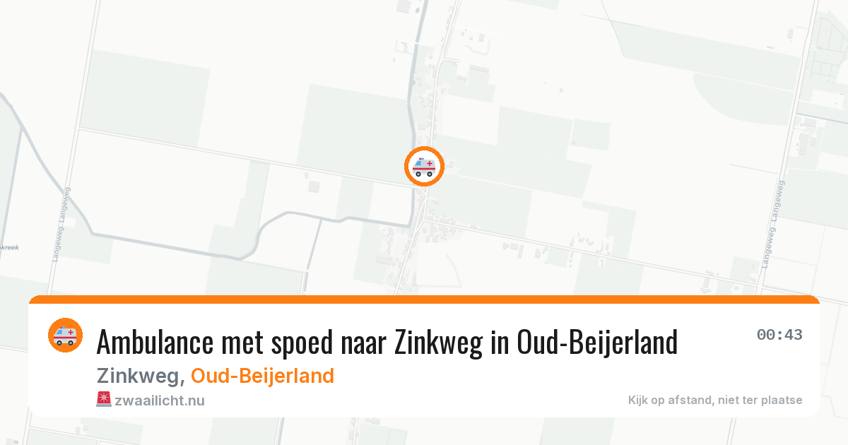 Ambulance met spoed naar Zinkweg in Oud-Beijerland — 11 jul 2026
