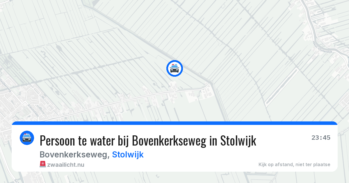 Persoon te water bij Bovenkerkseweg in Stolwijk — 19 apr 2026