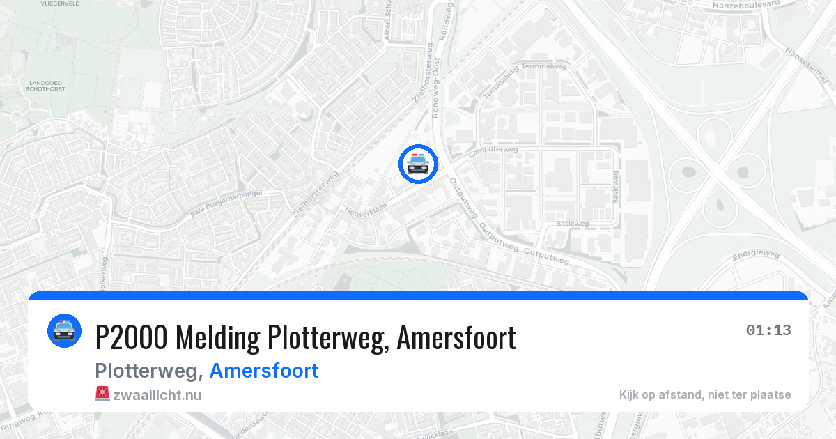 P2000 Melding Plotterweg, Amersfoort — 10 mei 2026