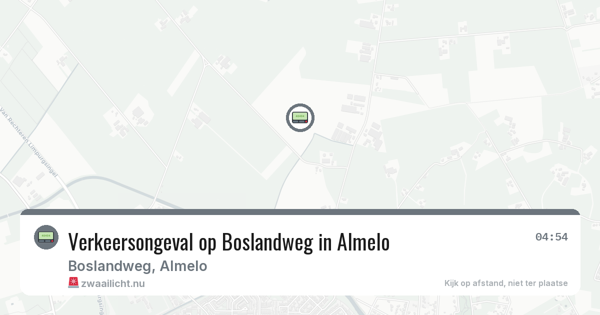 Verkeersongeval op Boslandweg in Almelo — 20 mei 2026