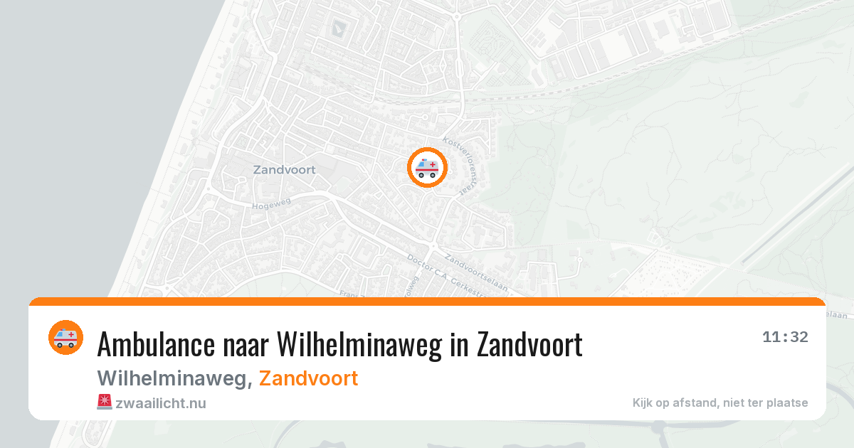 Ambulance naar Wilhelminaweg in Zandvoort — 9 jul 2026