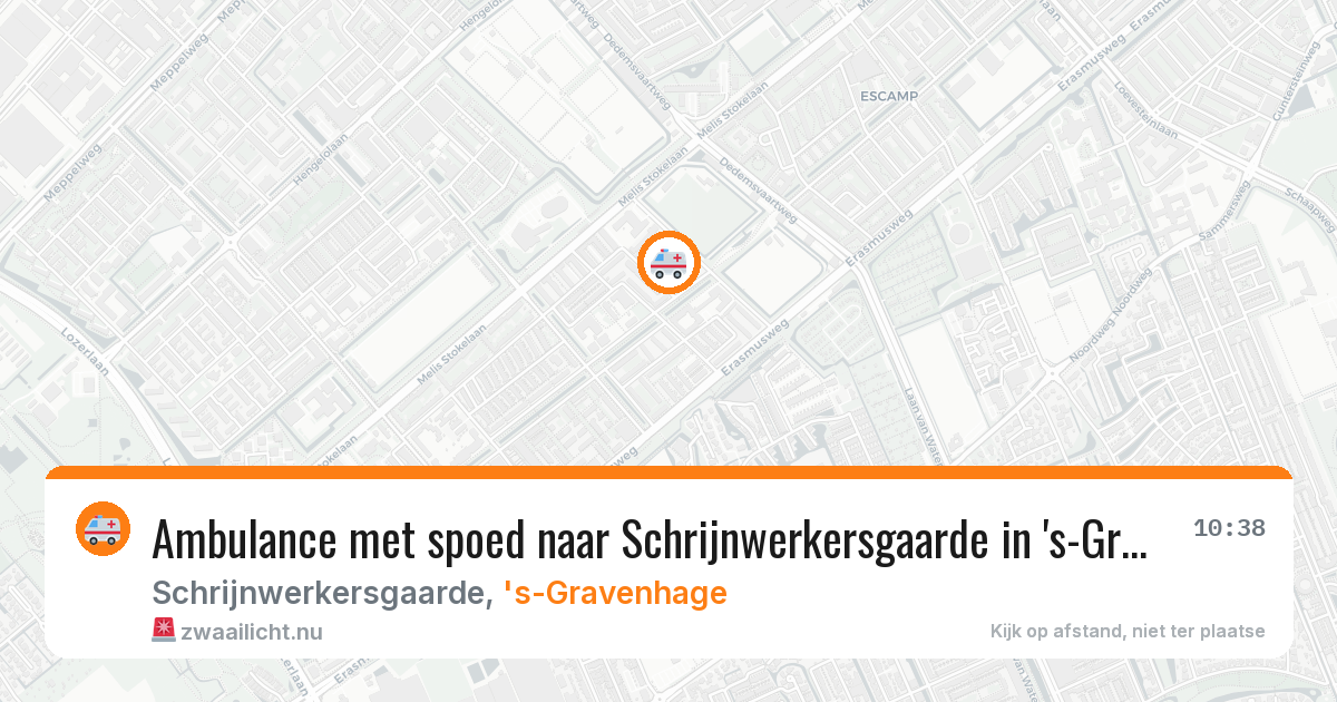 Ambulance met spoed naar Schrijnwerkersgaarde in 's-Gravenhage — 25 mei 2026