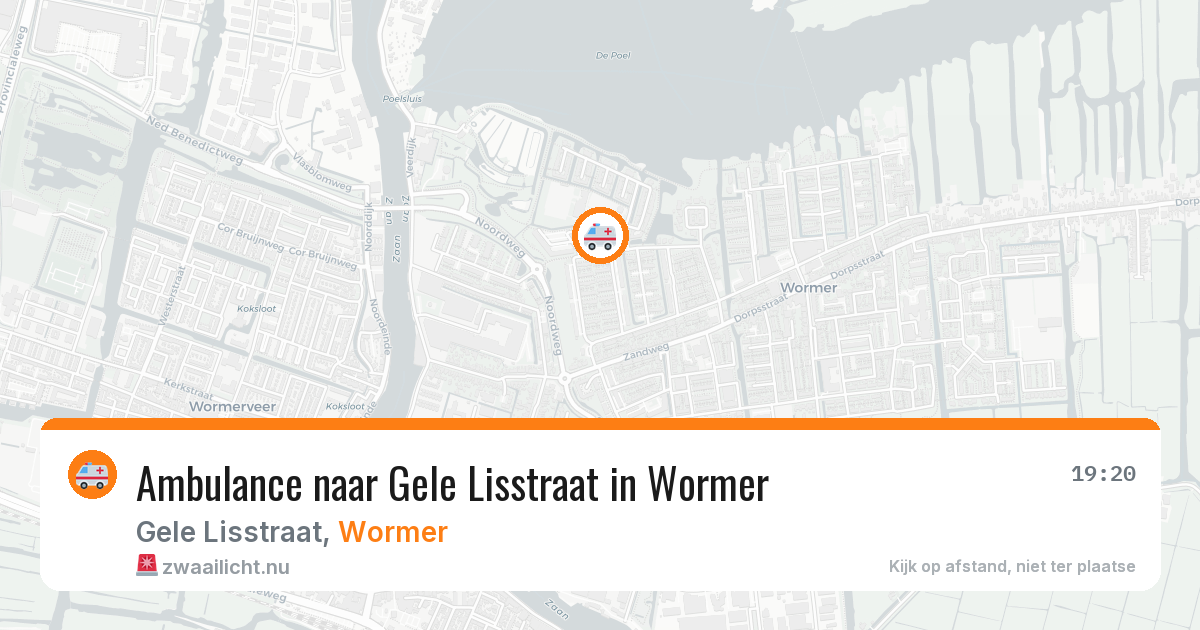 Ambulance naar Gele Lisstraat in Wormer — 20 jul 2026