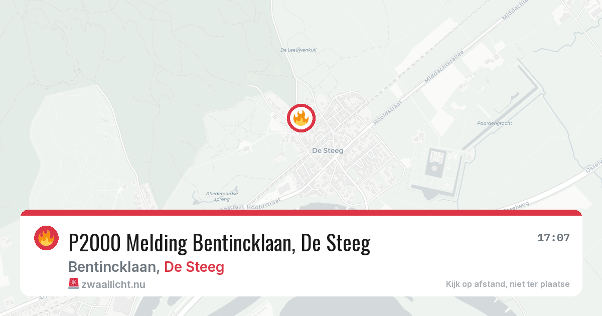 P2000 Melding Bentincklaan, De Steeg — 8 feb 2026