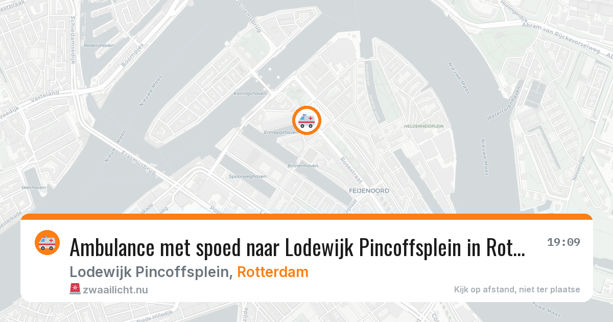 Ambulance met spoed naar Lodewijk Pincoffsplein in Rotterdam — 31 mei 2026