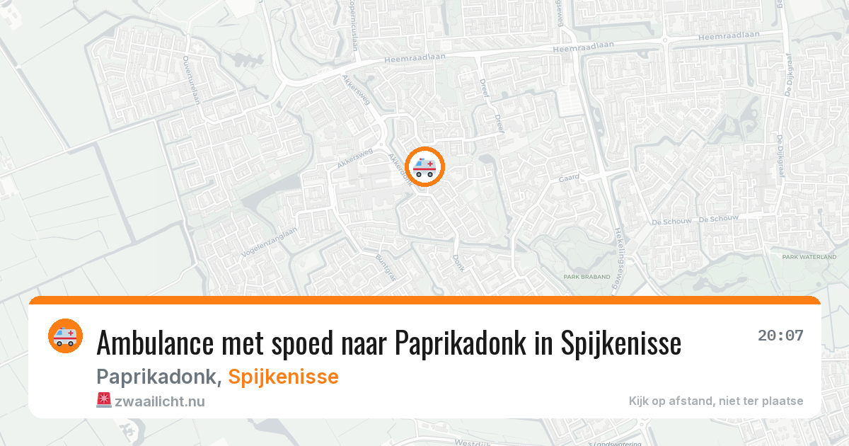 Ambulance met spoed naar Paprikadonk in Spijkenisse — 10 jul 2026
