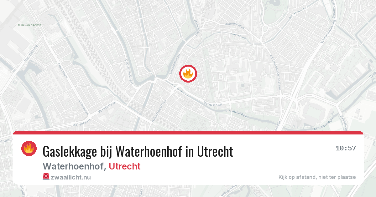 Gaslekkage bij Waterhoenhof in Utrecht — 8 mei 2026