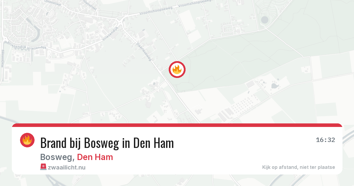 Brand bij Bosweg in Den Ham — 29 apr 2026