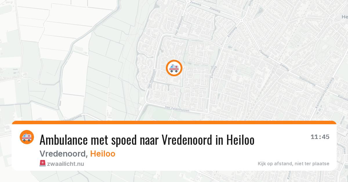 Ambulance met spoed naar Vredenoord in Heiloo — 20 jul 2026