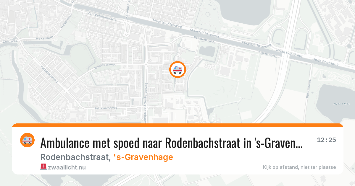 Ambulance met spoed naar Rodenbachstraat in 's-Gravenhage — 23 mrt 2026
