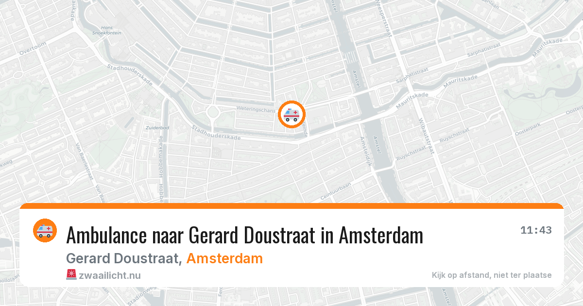 Ambulance naar Gerard Doustraat in Amsterdam — 31 mrt 2026