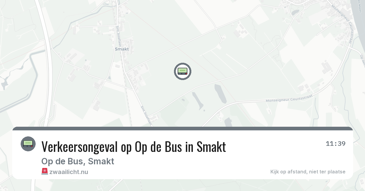 Verkeersongeval op Op de Bus in Smakt — 11 apr 2026