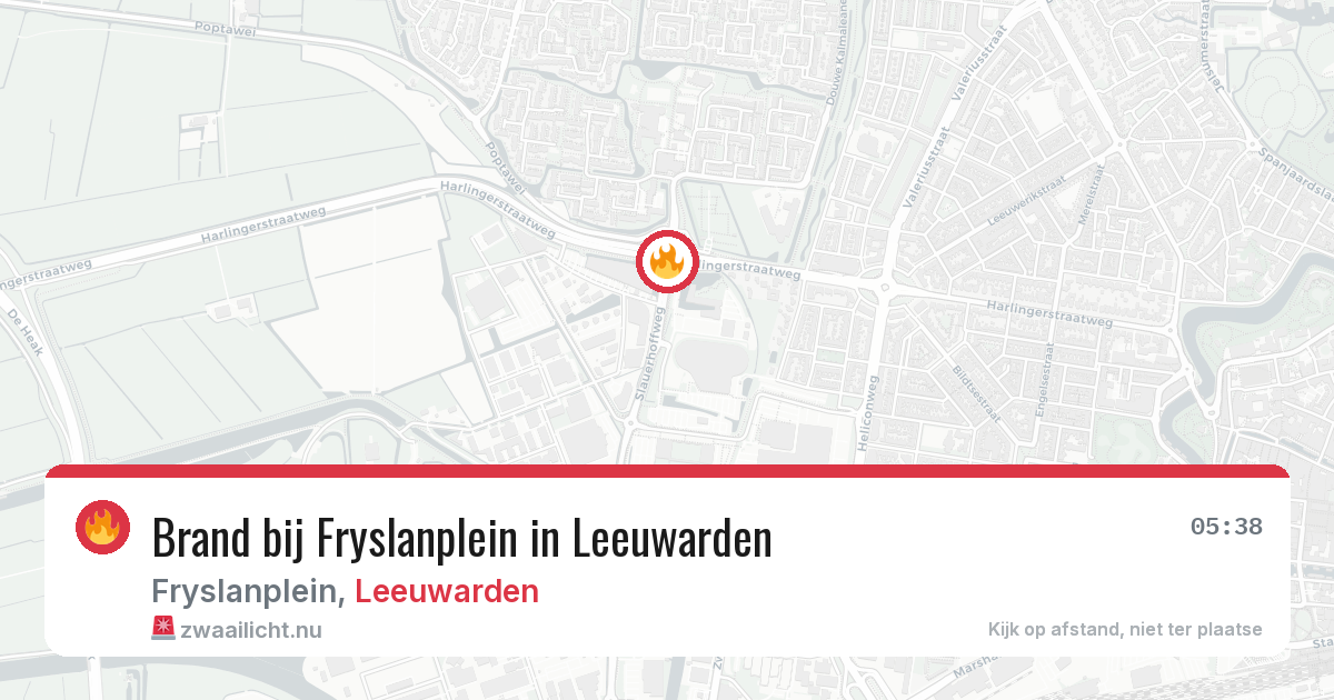 Brand bij Fryslanplein in Leeuwarden — 25 jan 2026
