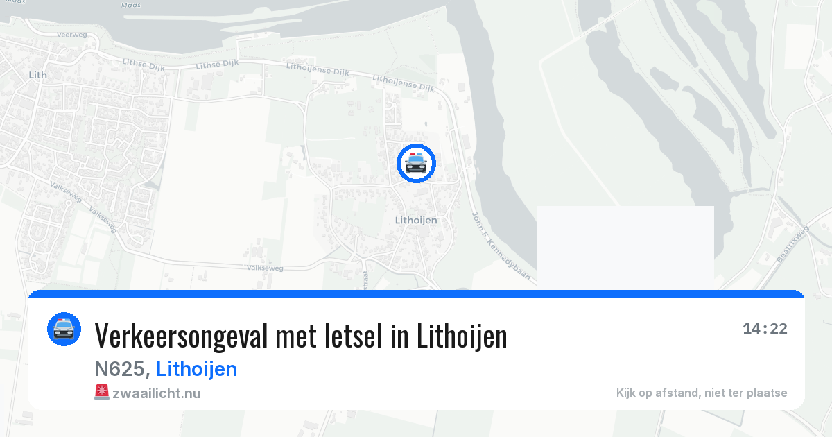 Verkeersongeval met letsel in Lithoijen — 22 mei 2026