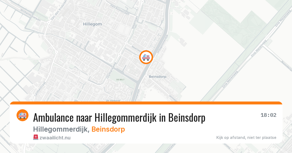 Ambulance naar Hillegommerdijk in Beinsdorp — 7 apr 2026