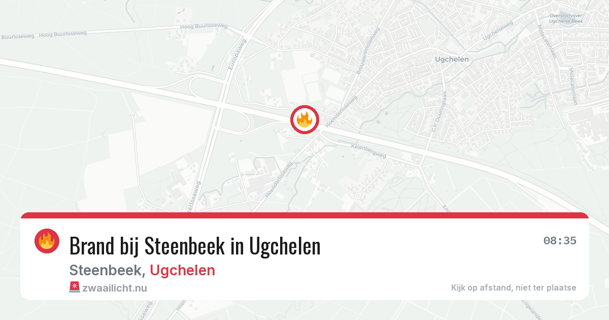 Brand bij Steenbeek in Ugchelen — 19 jul 2026