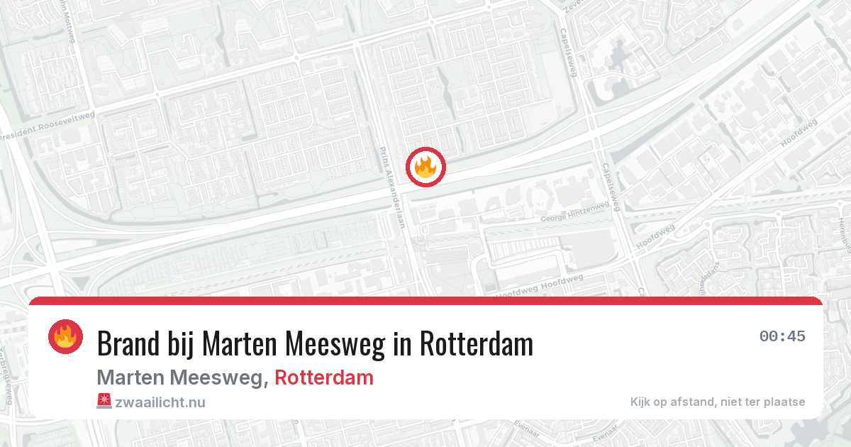 Brand bij Marten Meesweg in Rotterdam — 12 jul 2026
