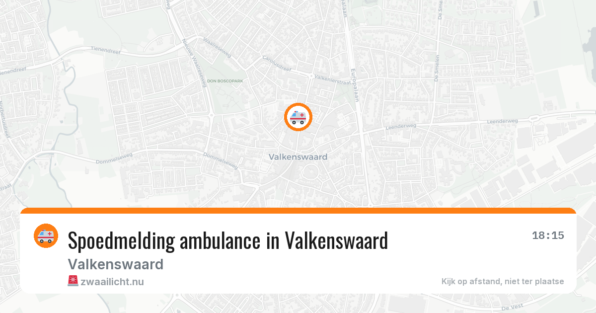 Spoedmelding ambulance in Valkenswaard — 16 jan 2026