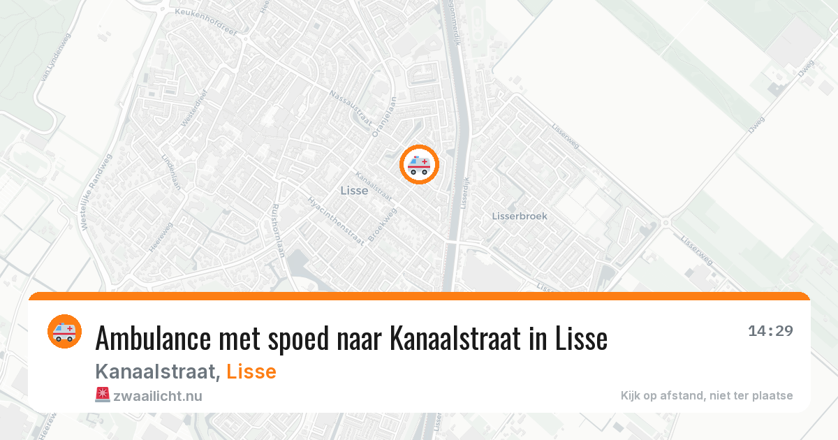 Ambulance met spoed naar Kanaalstraat in Lisse — 16 feb 2026