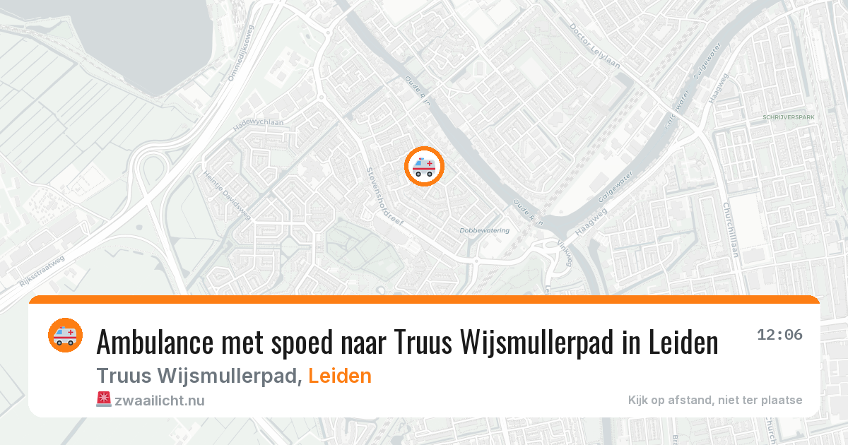 Ambulance met spoed naar Truus Wijsmullerpad in Leiden — 26 jul 2026