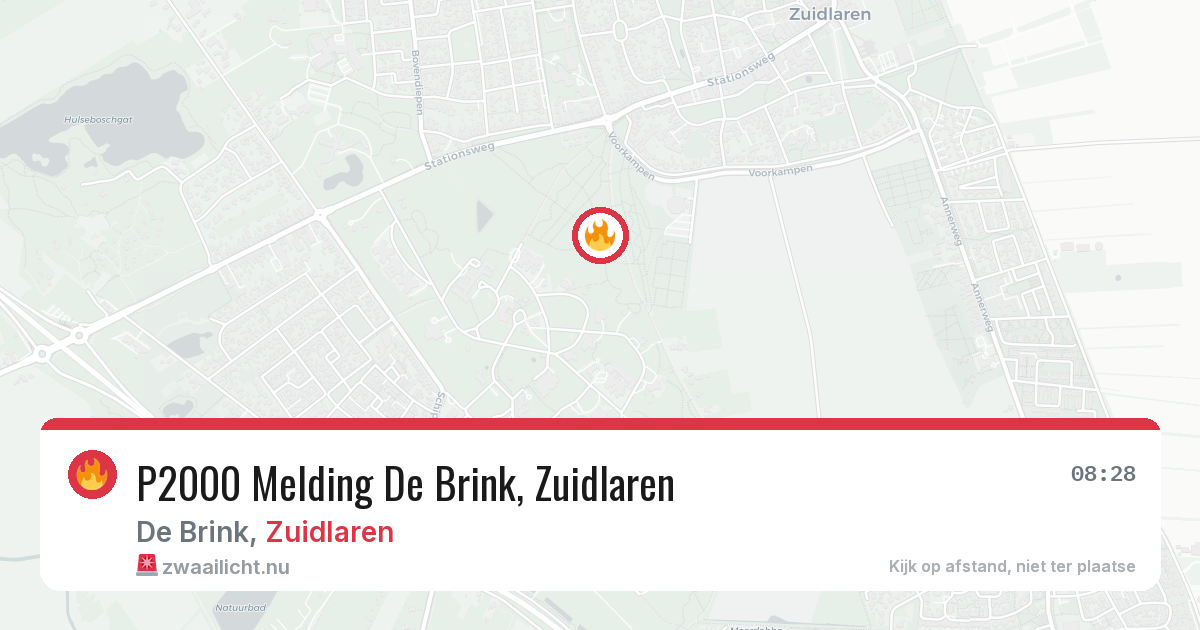 P2000 Melding De Brink, Zuidlaren — 8 jul 2026
