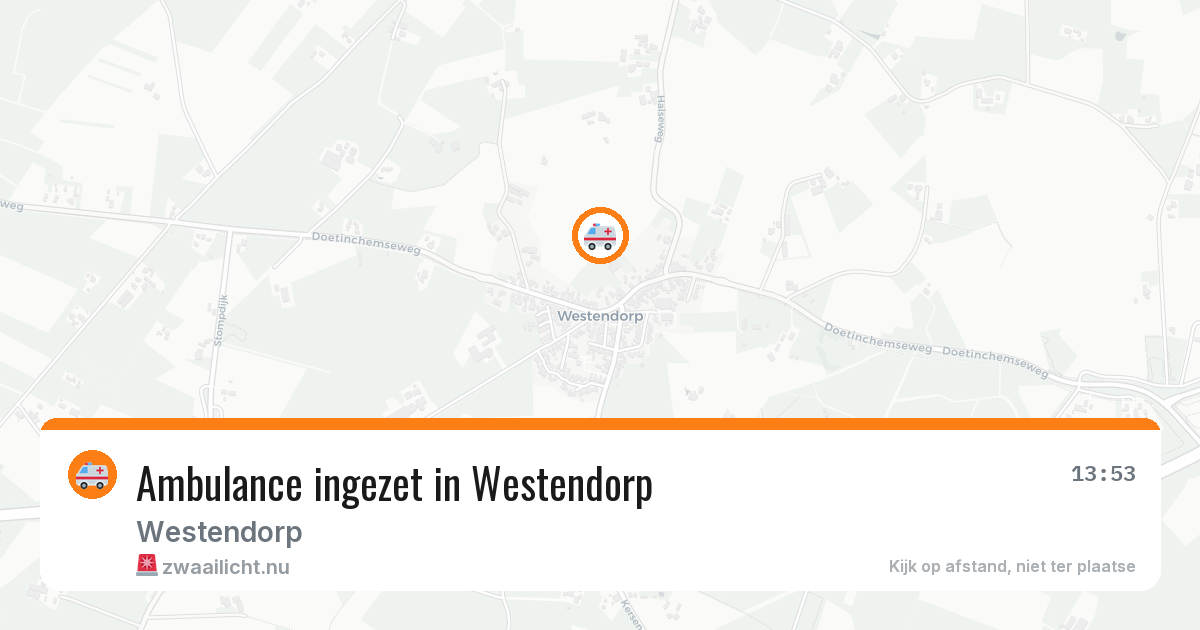 Ambulance ingezet in Westendorp — 15 mei 2026