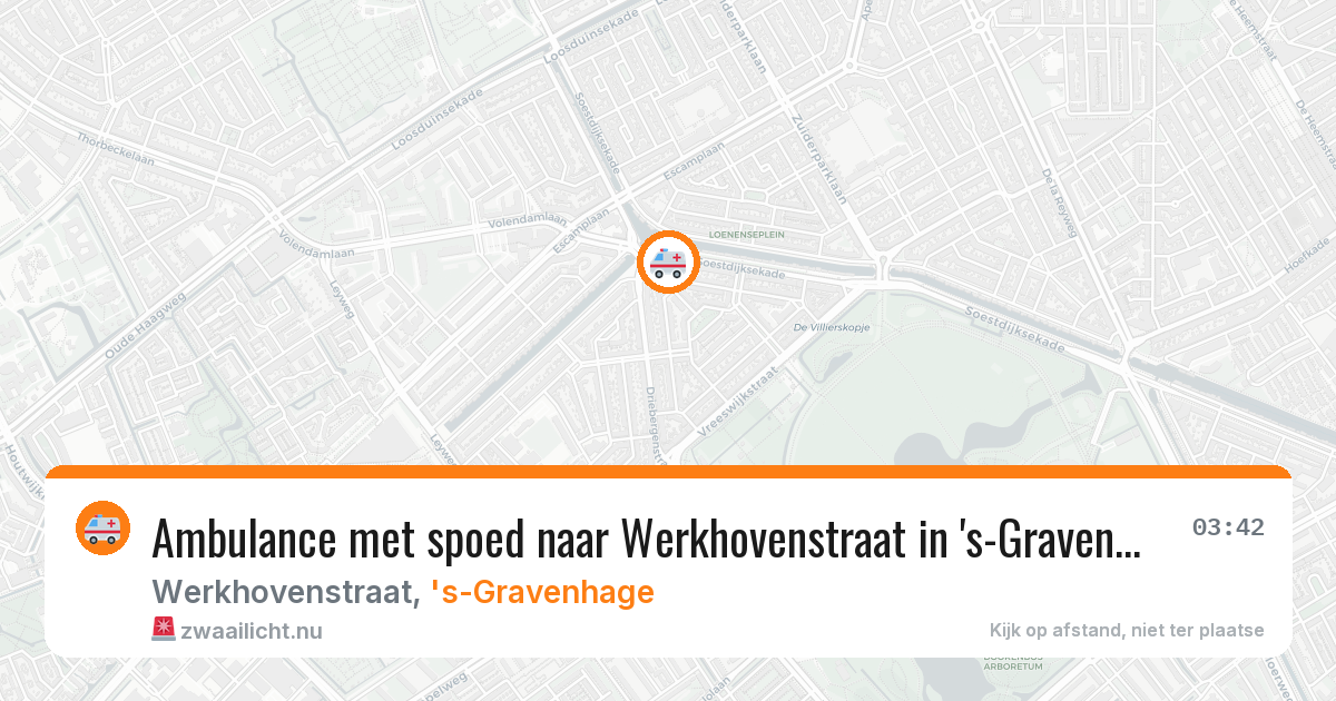 Ambulance met spoed naar Werkhovenstraat in 's-Gravenhage — 13 apr 2026