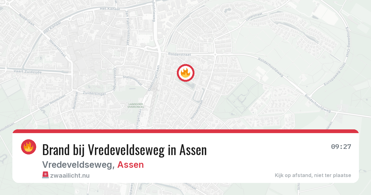 Brand bij Vredeveldseweg in Assen — 5 mei 2026