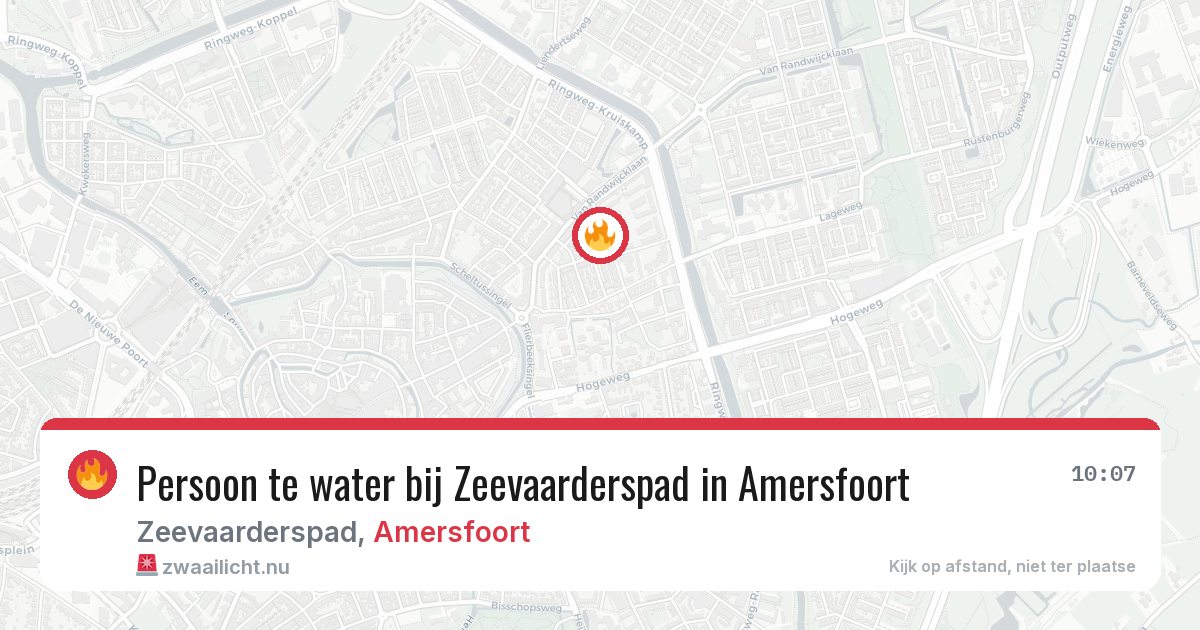 Persoon te water bij Zeevaarderspad in Amersfoort — 17 mrt 2026