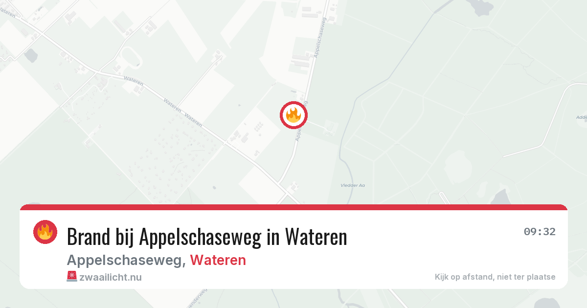 Brand bij Appelschaseweg in Wateren — 30 mei 2026